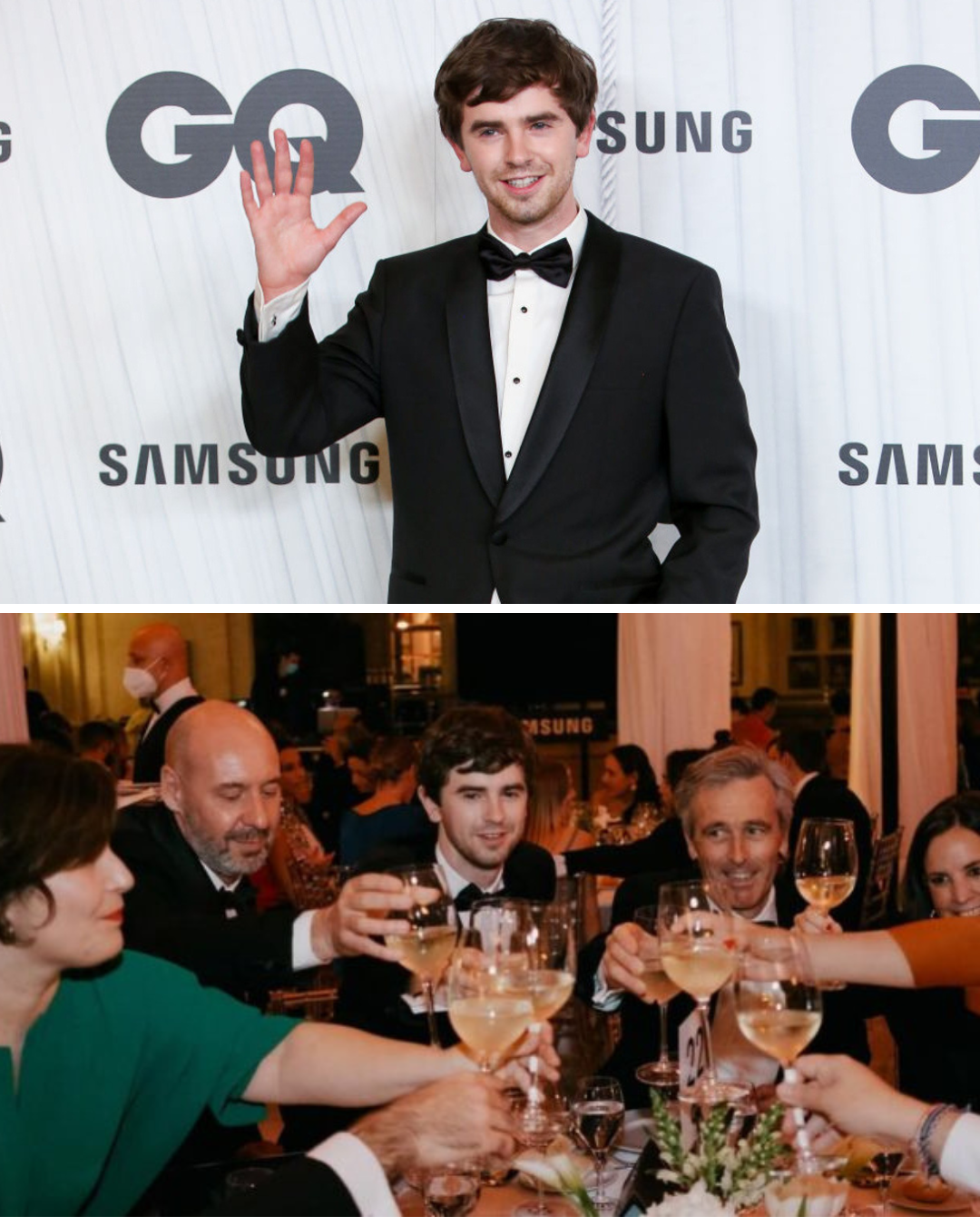 Freddie Highmore Raises a Toast to Success at GQ Spain Gala