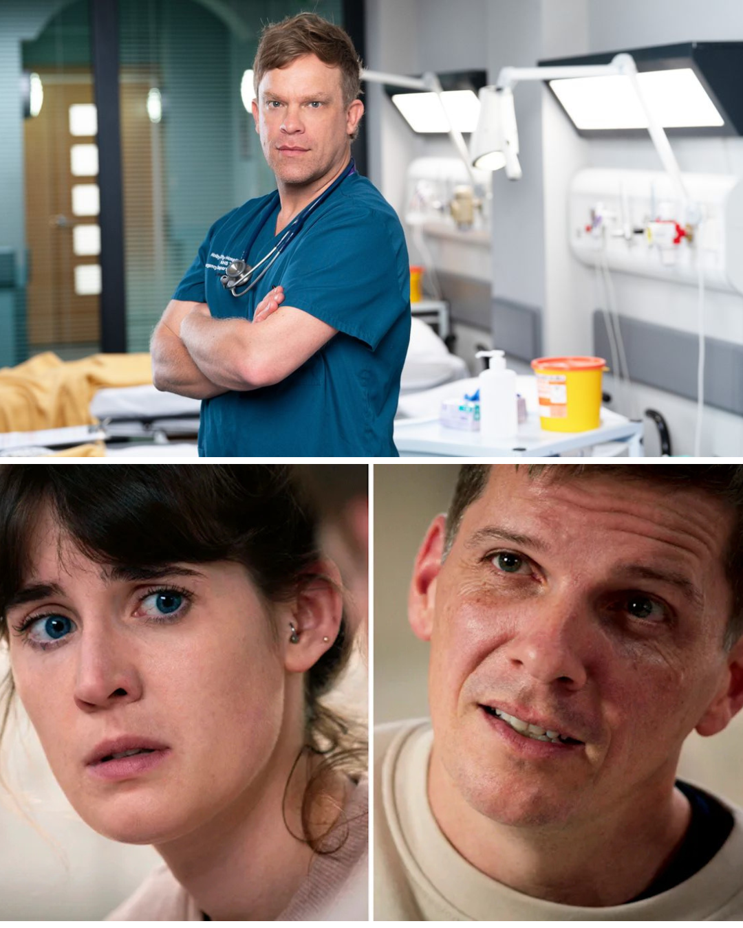 William Beck exclusively reveals that Casualty consultant Dylan Keogh is arrested on the same day he learns he will become a father.