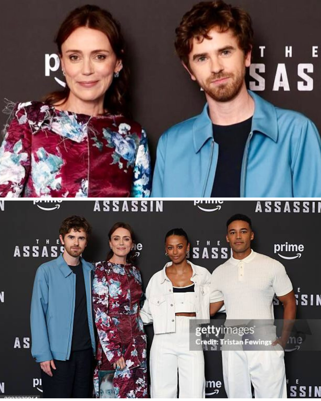 A Picture of Elegance: Keeley Hawes and Freddie Highmore Grace the Photocall for The Assassin