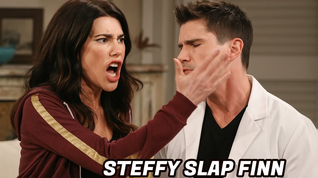 Steffy slaps Finn after Finn says he wants to raise Luna’s baby The Bold and the Beautiful Spoilers