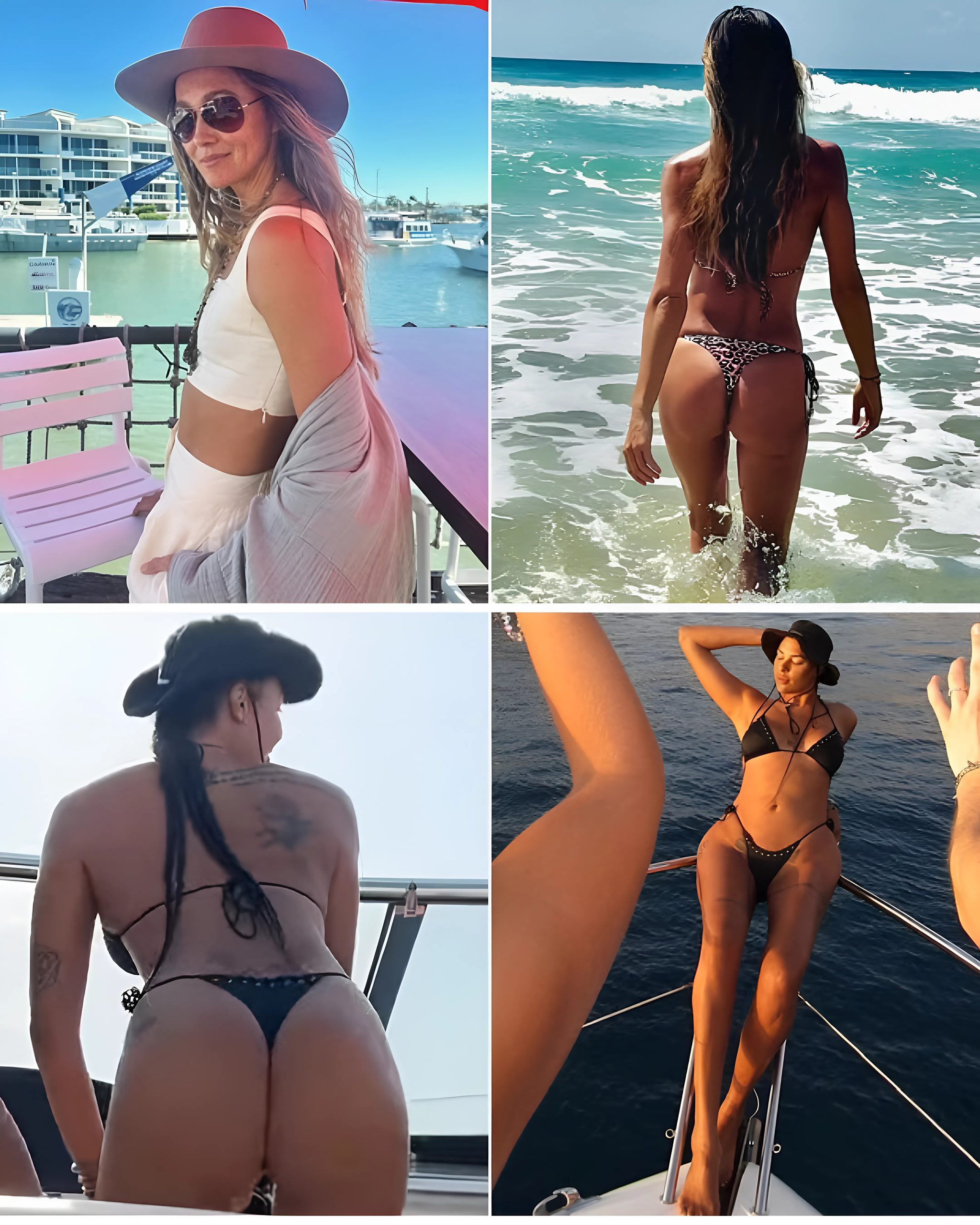 Home and Away star turns up the heat as she flaunts her pert derrière in tiny G-string bikini