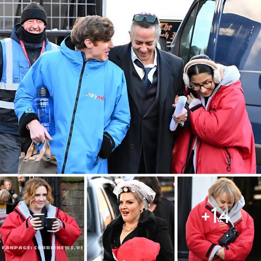 COBBLES FAREWELL Coronation Street cast arrive at filming as Daniel Brocklebank is killed off as vicar Billy