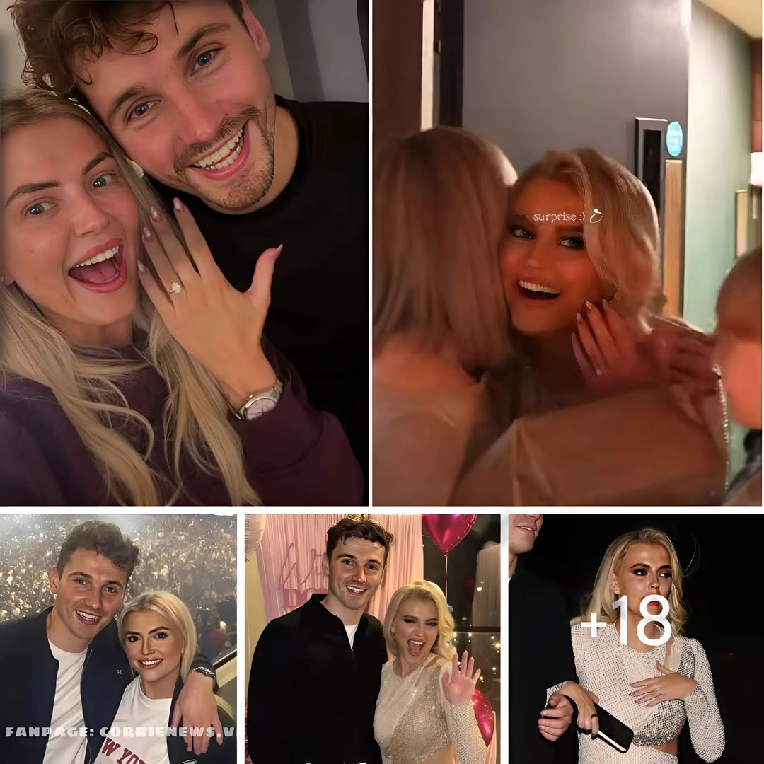 CUTE SCENES Corrie’s Lucy Fallon shares sweet moment she revealed engagement news to friends, family and co-stars at boozy 30th